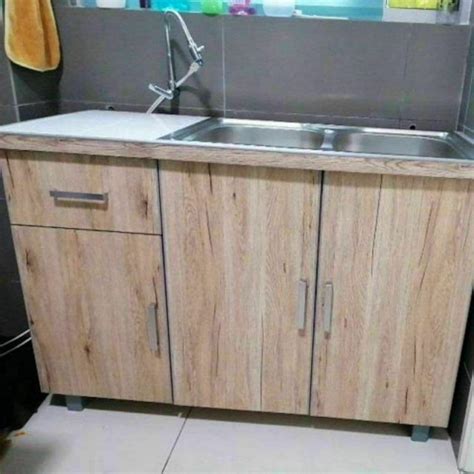 4ft Dual Sinki Cabinet Kabinet Dapur Basin Almari Basin Free