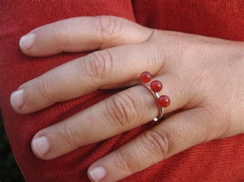 Red Carnelian Red Carnelian Ring Sterling Silver Ring Statement Ring ...