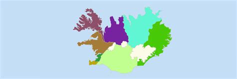 Map of Iceland Regions