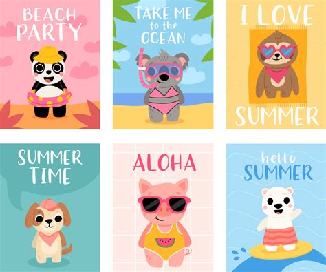 Summer poster set by Tanya Bosyk on Dribbble