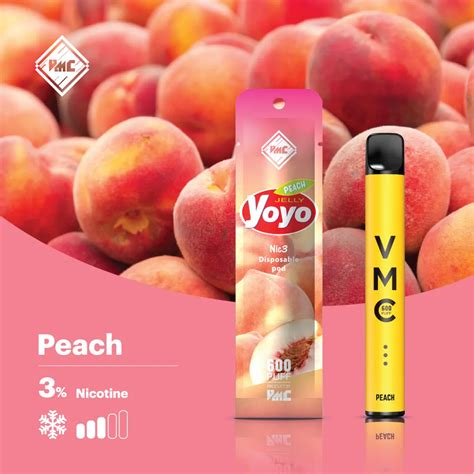 ซอ VMC 600 Puffs Peach VMC Pod กลนพช Let s RELX