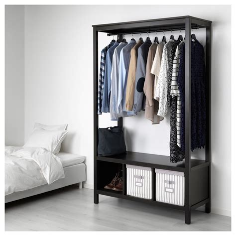 Ikea Hemnes Open Wardrobe Black Brown Ikea Open Wardrobe Open