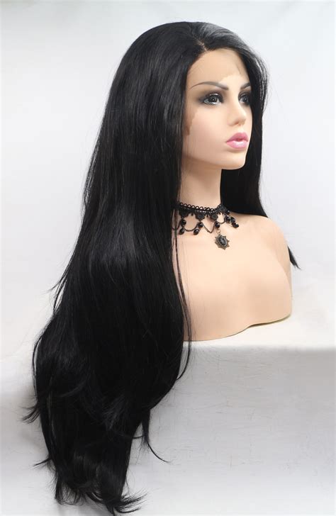 Affordable Lace Front Straight Black Wig Super X Studio