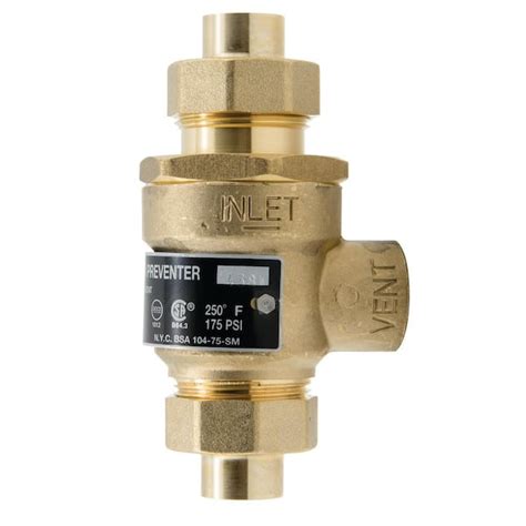 Watts 12 In Cast Brass Swt X Swt Dual Check Vacuum Breaker With Solder Ends 9dsm3 The Home Depot