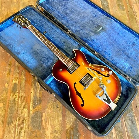 Guild T100 D Electric Guitar C 1965 Sunburst Original Vintage Reverb