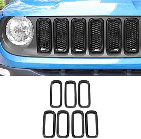 Rt Tcz For Renegade Front Grille Inserts Black For Jeep Renegade 2016 2017 2018