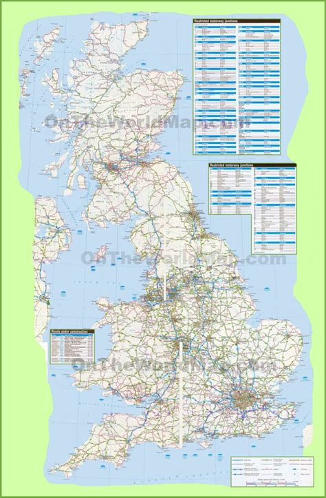 large detailed road map  uk