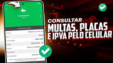 Como CONSULTAR MULTAS DE TRÂNSITO PLACAS E IPVA pelo CELULAR