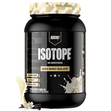 Redcon1 Isotope 100 Whey Isolate Vanilla Keto Friendly Whey Protein Powder Low Carb