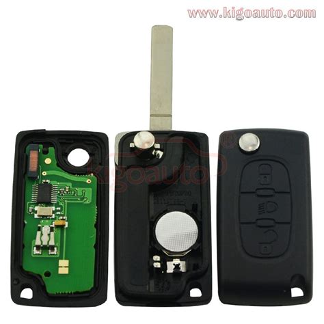 CE0536 Flip Remote Key 3 Button VA2 434Mhz For Peugeot 307 Citroen C4