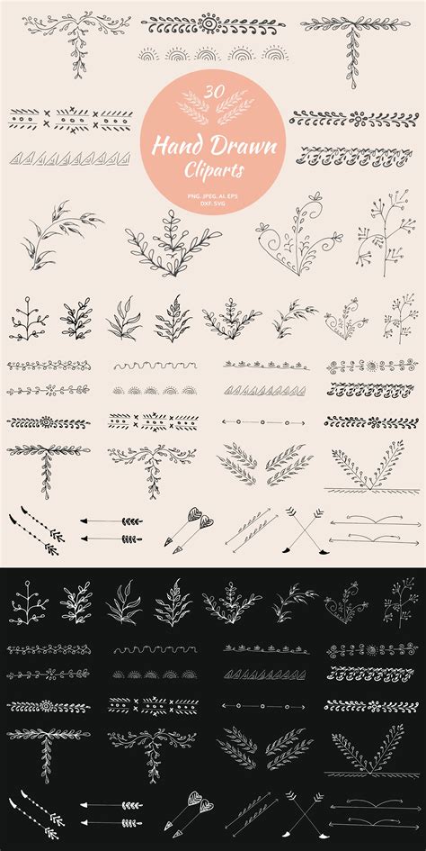 30 Premium Hand Drawn Cliparts | Illustrations ~ Creative Market