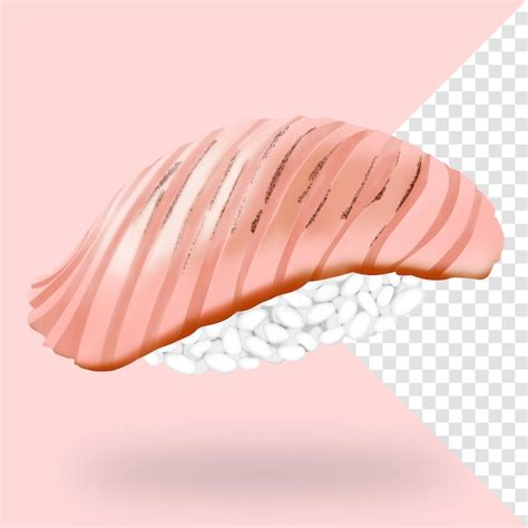 Ilustración de sushi de salmón ahumado nigiri 3d Archivo PSD Premium