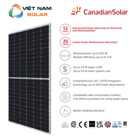 Giá Sỉ Tấm Pin Năng Lượng Mặt Trời Canadian Solar 540WP HiKu6 CS6W