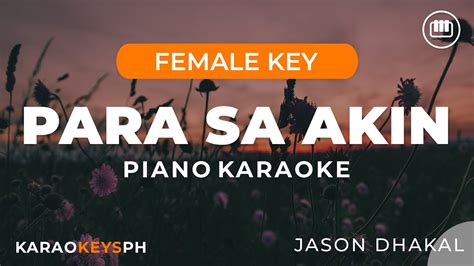 Para Sa Akin Jason Dhakal Female Key Piano Karaoke Youtube