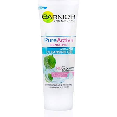 GARNIER PURE ACTIVE SENSITIVE ANTI ACNE CLEANSING GEL 100ml