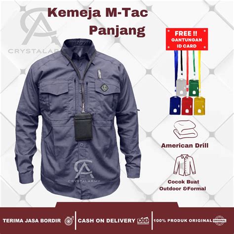 Jual ORIGINAL Kemeja Tactical Pria Cystal Army Baju Kemeja Tactical