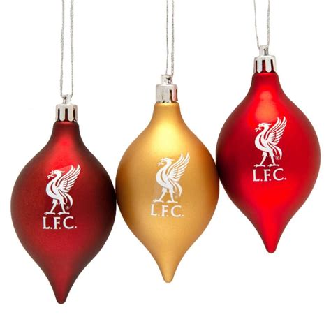 Liverpool Christmas Baubles Lfc Official Christmas Baubles