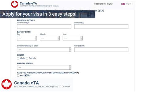 Sample of Canadian Visa Application Form - Online eTA Visa