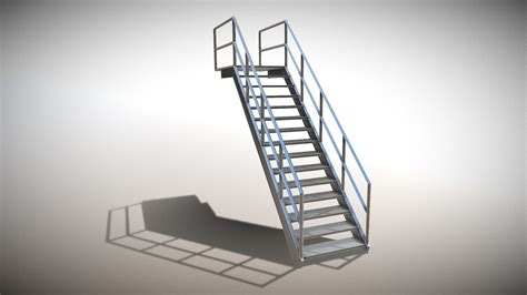 Lowpoly Metal Stair Buy Royalty Free 3d Model By Vis All 3d Vis All