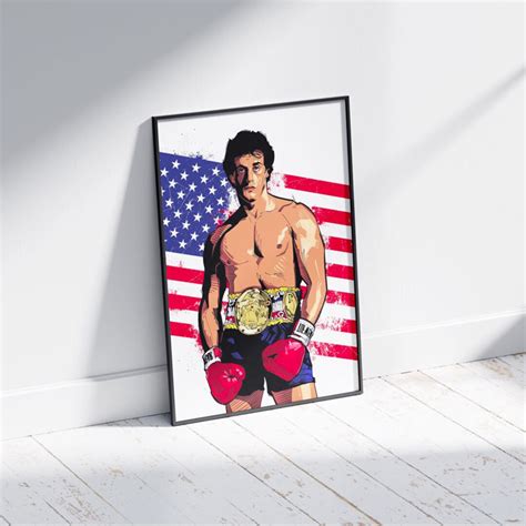 ROCKY BALBOA Canvas Rocky Poster US Flag Rocky Balboa Canvas - Etsy