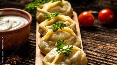 Traditional Turkish Manti With Yoghurt Manti Traditional Meat Dish Of