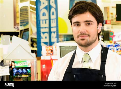 Portrait Of A Salesman Stock Photo Alamy