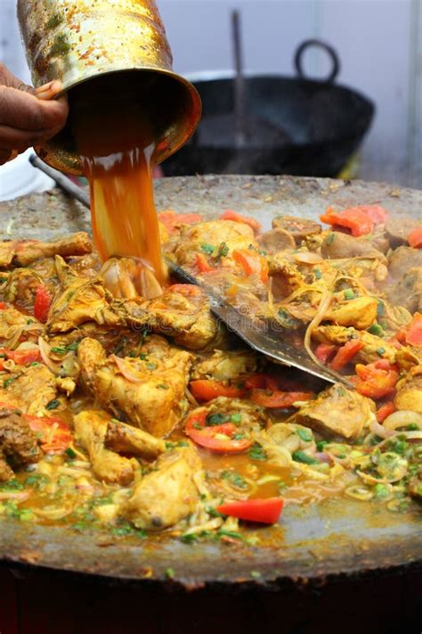 Indian Street Food Chicken Dish Stock Photo Image Of Cooked Closeup