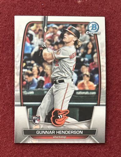 2023 Bowman Chrome 10 Gunnar Henderson Rc Rookie Card Baltimore