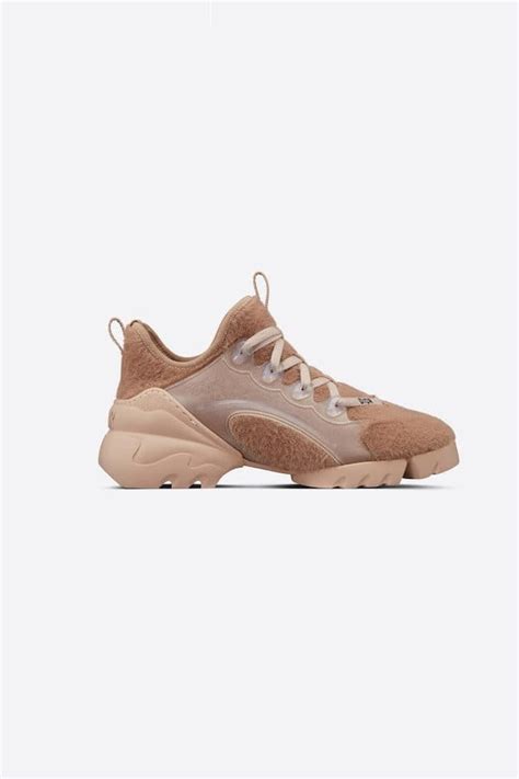 Baskets Maille Effet Fourrure Nude