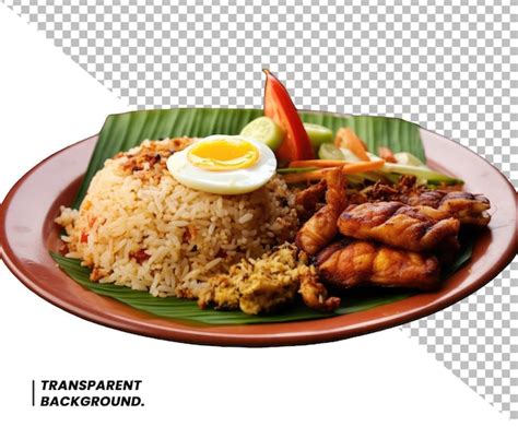 Arroz frito asiático nasi goreng Archivo PSD Premium