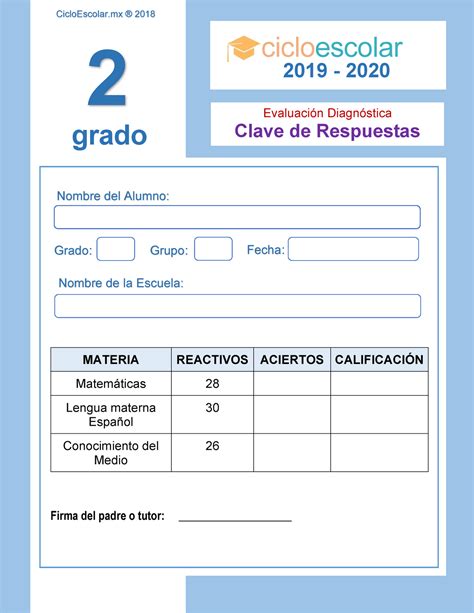 Respuestas Examen Diagnostico Segundo Grado Contestado Correctamente