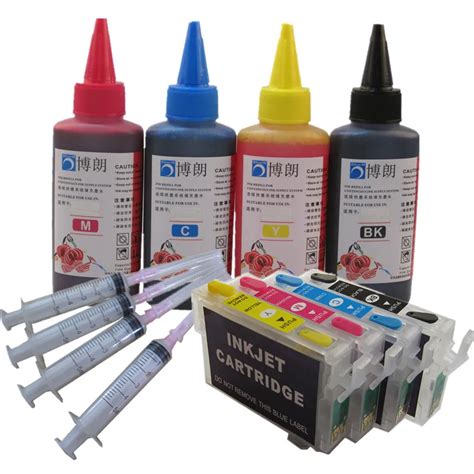 Kit De Recarga De Tinta T1281 Cartucho De Tinta Recargable Para EPSON