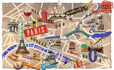 Illustrated Map Of Paris