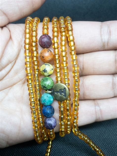 CHAKRA WAIST BEADS Crystal Waist Beads Gemstone Beaded Etsy