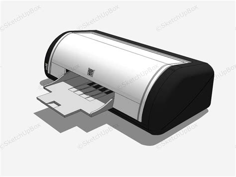 Old Hp Printer Sketchup 3d Model Skp File Download Sketchupbox