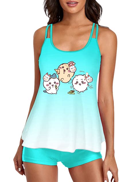 Chiikawa Women S Separate Swimsuit Bikini And Swimming Trunks Set Loose Soft And Comfortable For