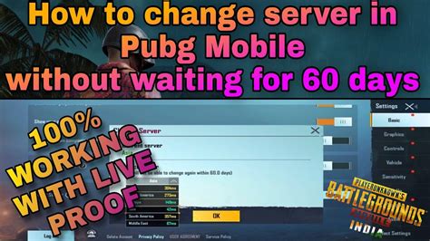 Pubg Mobile Server Change Solution How To Change Server Before 60 Days