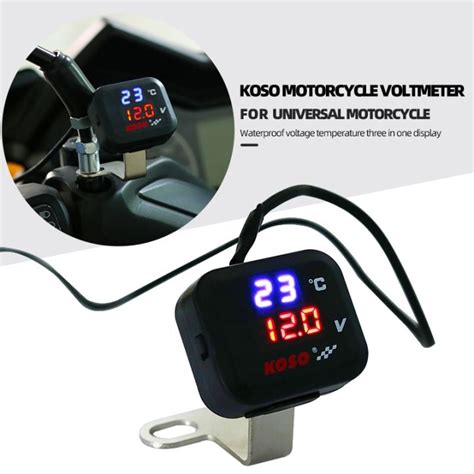 Koso Motorcycle Voltmeter Indicator Temperature Marker Voltage Digital