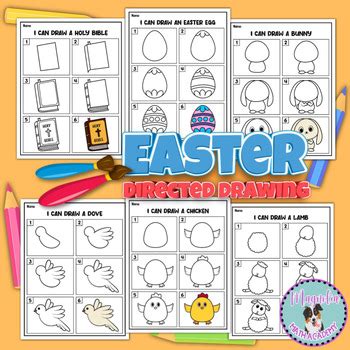 Easter Spring Directed Drawing Activities (How to Draw, Step by Step ...