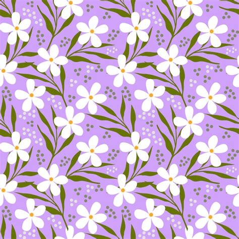 Premium Vector | White flowers on a purple background.