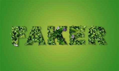 Instructions For Creating Grass Text Effect In Photoshop