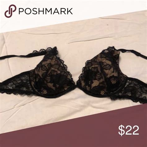 VS Bra Black Lace With Nude No Padding Push Up