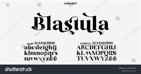 Blastula Abstract Quality Font Alphabet Minimal Stock Vector Royalty Free 2248869101