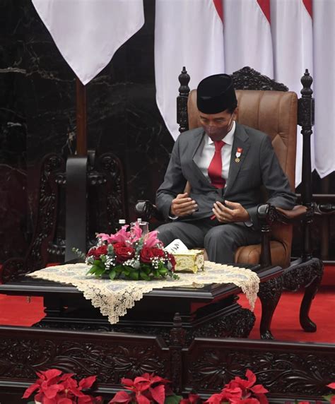 Foto Presiden Jokowi Sampaikan Pidato Dalam Rangka Penyampaian