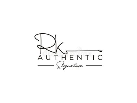 Letter Rk Signature Logo Template Vector Stock Vector Illustration Of