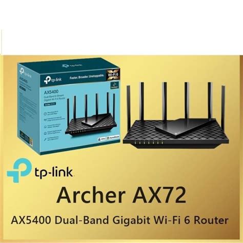 Jual TpLink Archer AX72 AX5400 Dual Band Gigabit Wi Fi 6 Router AX 72