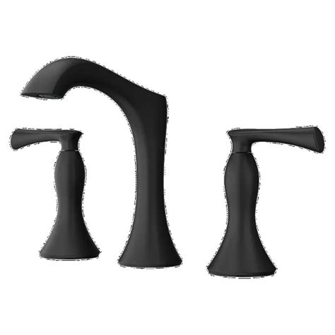 Matte Black Rhen Lg49 Rh3b 2 Handle 8 Widespread Bathroom Faucet Pfister Faucets