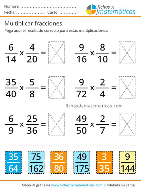 Ejercicios De Multiplicaciones De Fracciones Para Imprimir Hot Hot