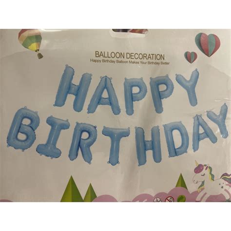 Jual Balon Tulisan Happy Birthday Balon Hbd Set Shopee Indonesia