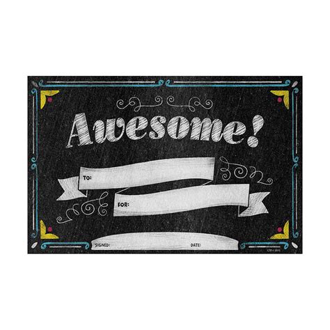 Creative Teaching Press Awesome Small Awards Chalk It Up Ctp1315